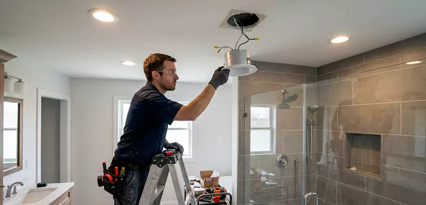 Bathroom and Shower Recessed Lighting Installation in Hermitage
